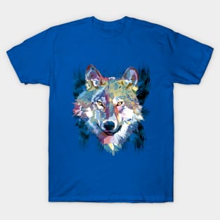 Wolf - Animal - Colorful Wolf - Wolf Head T-Shirt